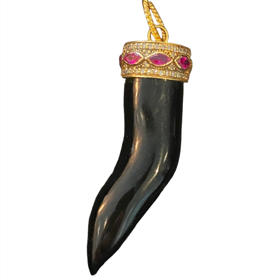 SICILY GOOD LUCK HORN PENDANT