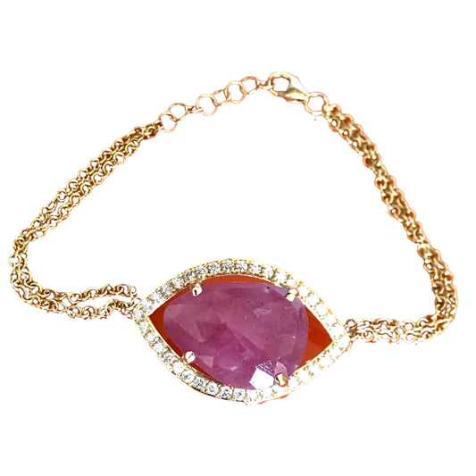 ROME RUBY EVIL EYE BRACELET