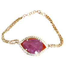 Load image into Gallery viewer, ROME RUBY EVIL EYE BRACELET