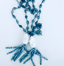 Load image into Gallery viewer, Labrodorite tassel necklace