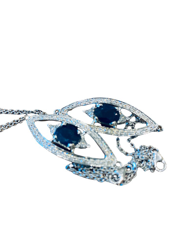 Sapphire  gold and diamond evil eye bracelets