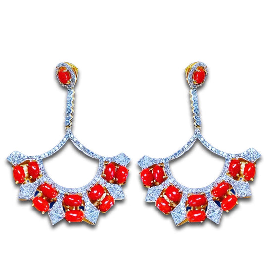 PORTOFINO CORAL CHANDELIER EARRINGS