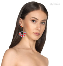 Load image into Gallery viewer, PORTOFINO CORAL CHANDELIER EARRINGS