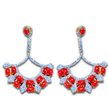 Load image into Gallery viewer, Coral Chandelier Earrings