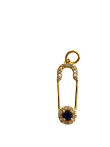 Baby safety pin charm
