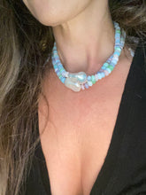 Load image into Gallery viewer, Mixed Opal with Baroque Pearl Necklace
